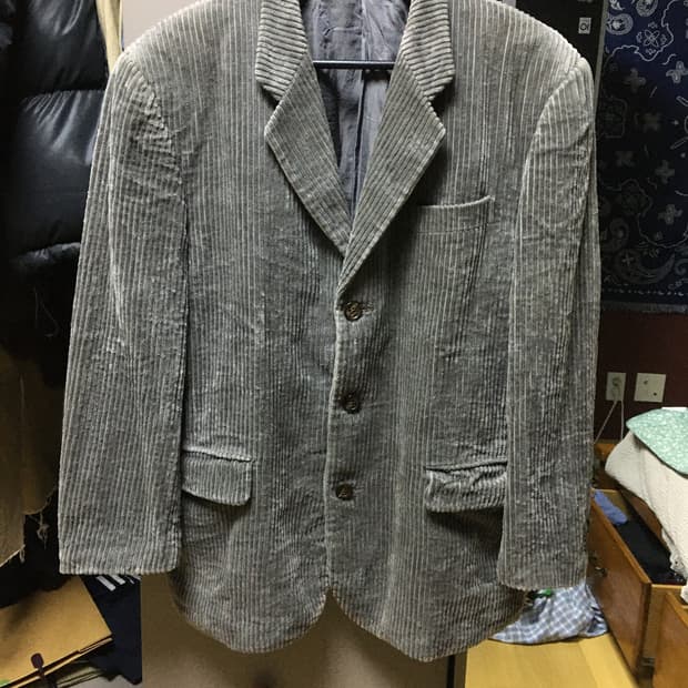 90's 꼼데가르송 다나카 옴므 리버서블 코듀로이 큐프라 자켓