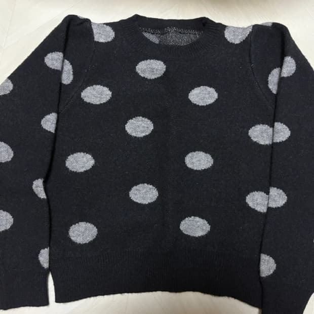 빈티지 도트 니트