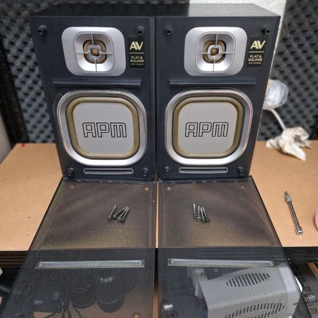 소니 APM-V505AV 평면형 빈티지 스피커 1조 레트로 오디오 앤틱 