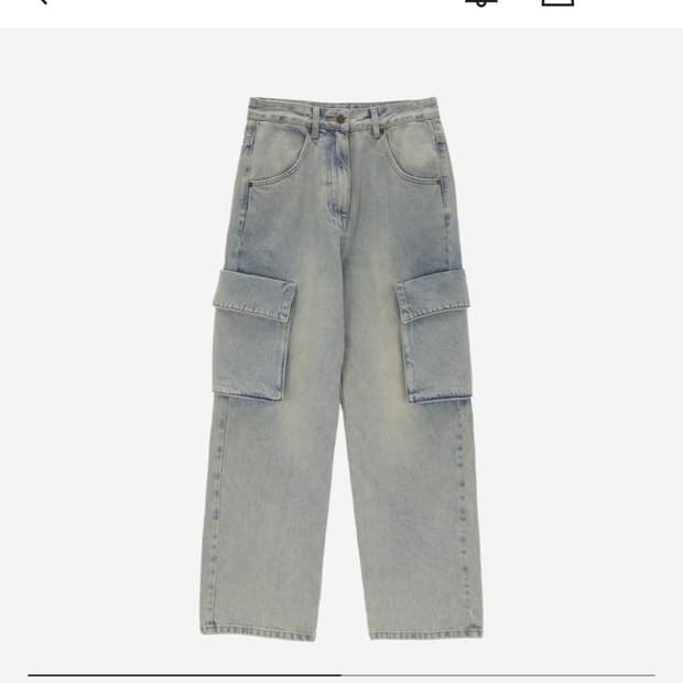 (새상품) 마뗑킴 빅 포켓 빈티지 카고 데님 팬츠