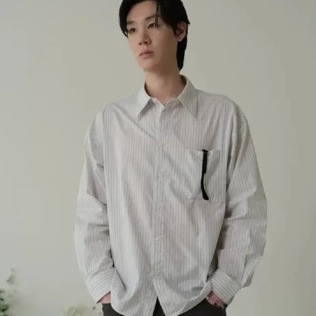 웨이비니스 오리가미 셔츠 그레이