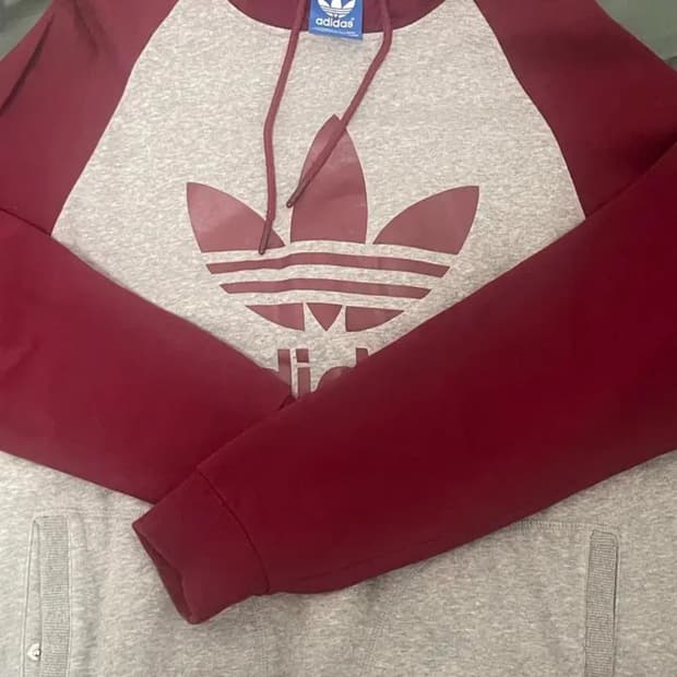 아디다스 버건디 후드티
