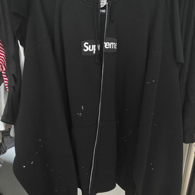 슈프림 마르지엘라 후드집업 XL 블랙