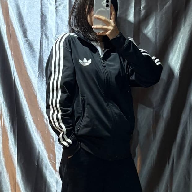 S 아디다스 OG 파이어버드 블랙 트랙탑