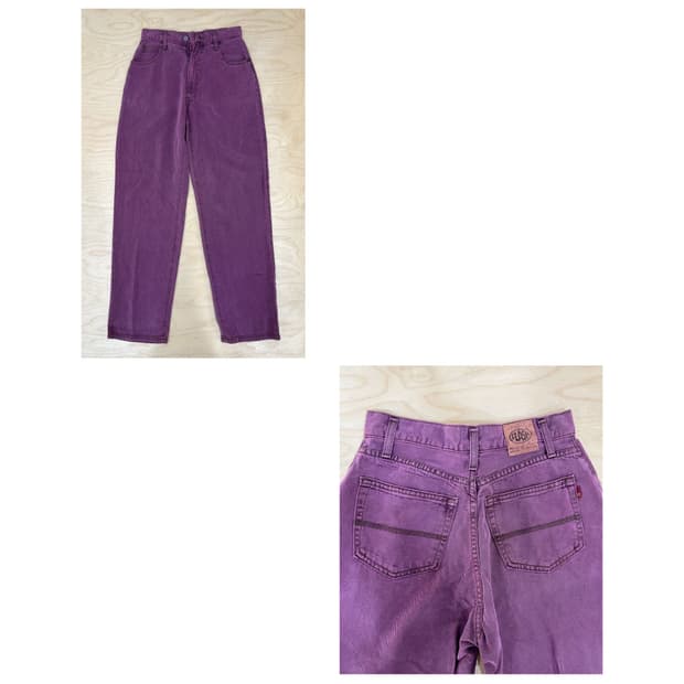 빈티지 퍼플 와이드 팬츠