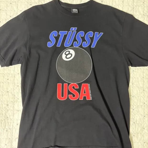 스투시 8볼 블랙 반팔 티셔츠