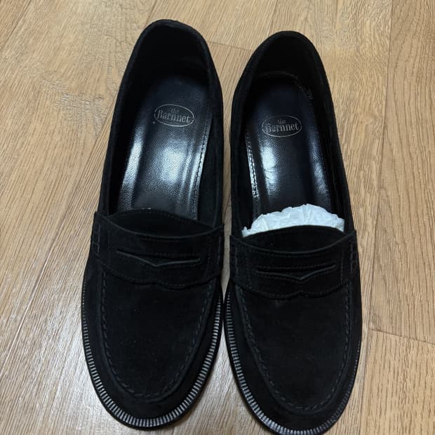 더바넷 블랙 스웨이드 페니 로퍼
