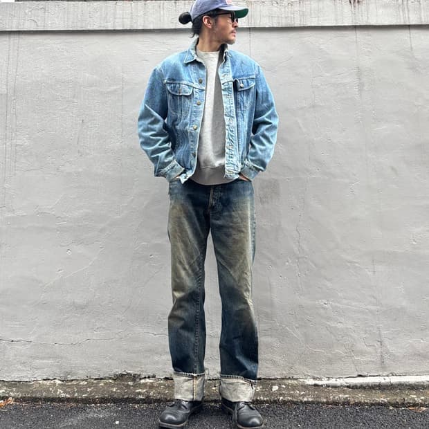 일본 sewing chop 신치백 셀비지 데님 팬츠