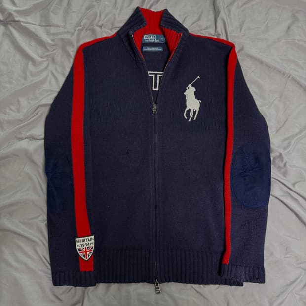 폴로 빅포니 브리튼 투웨이 니트집업 M
