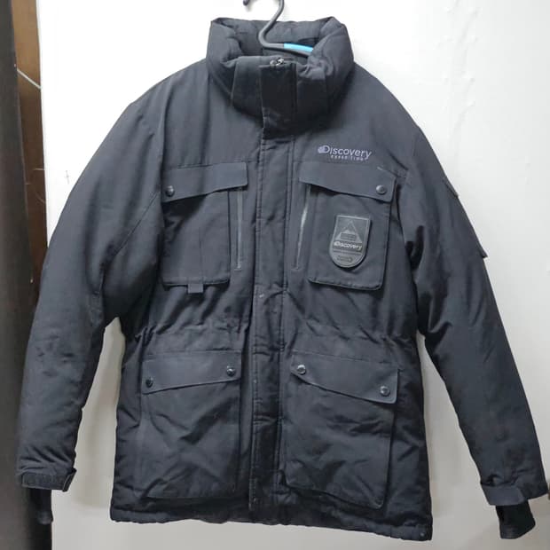 디스커버리 블랙 밀포드 구스 패딩 점퍼 105