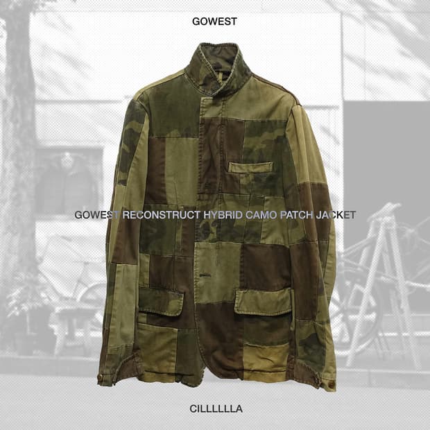 GOWEST 고웨스트 리컨스트럭트 하이브리드 카모 패치 자켓