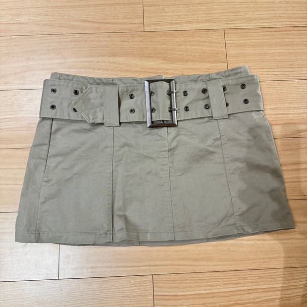 Sio Seoul 아일렛 벨트 스커트 