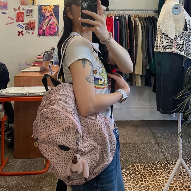 키플링 핑크패턴 백팩 [무배]