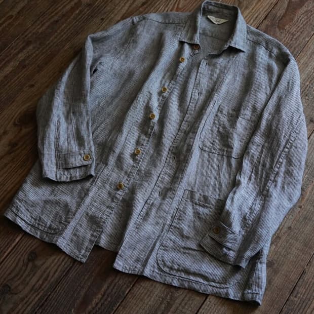 워드로브41 Barista Shirts JK Grey Stripe XL