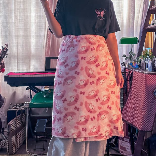 🎀헬로 키티, 마이멜로디 3way 방한 블랭킷 스커트💗