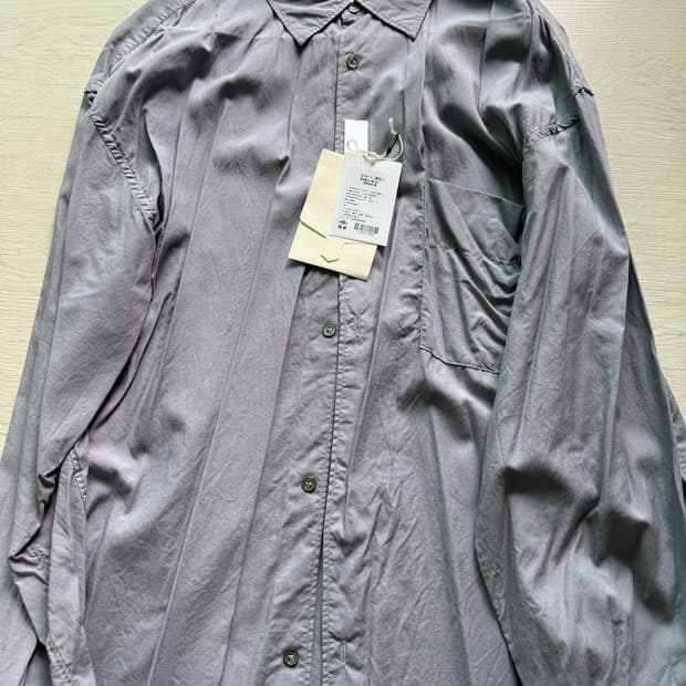 [4] 폴리테루 텐코셔츠 미드블루그레이