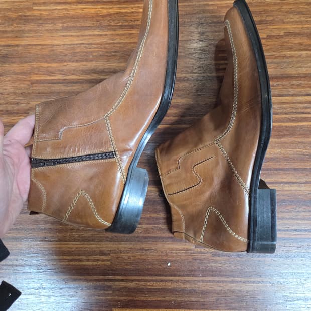 빈티지 크리스찬 쥴리 웨스턴 카우보이 미드 부츠 45사이즈 290