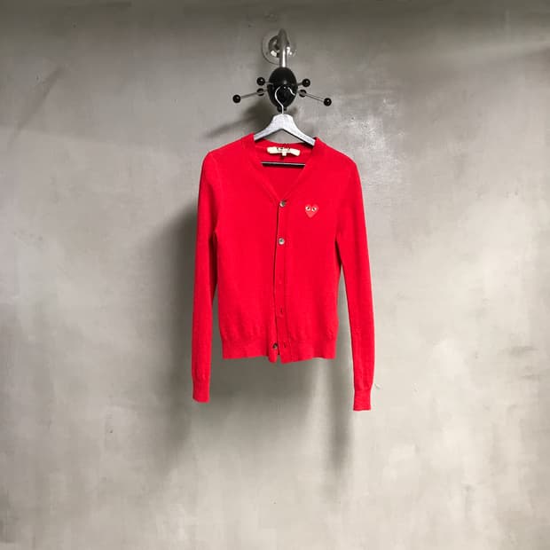 꼼데가르송 레드 가디건 S(W)