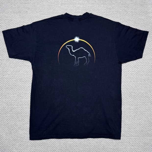 (XL) 9Os 빈티지 카멜 프로모 이클립스 포켓 티셔츠