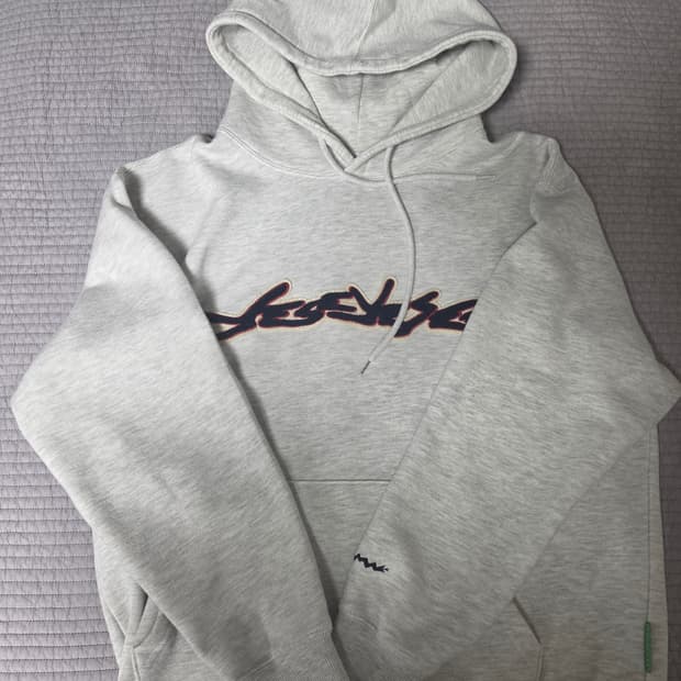 예스아이씨 예스 사인 로고 후디 라이트 그레이 M