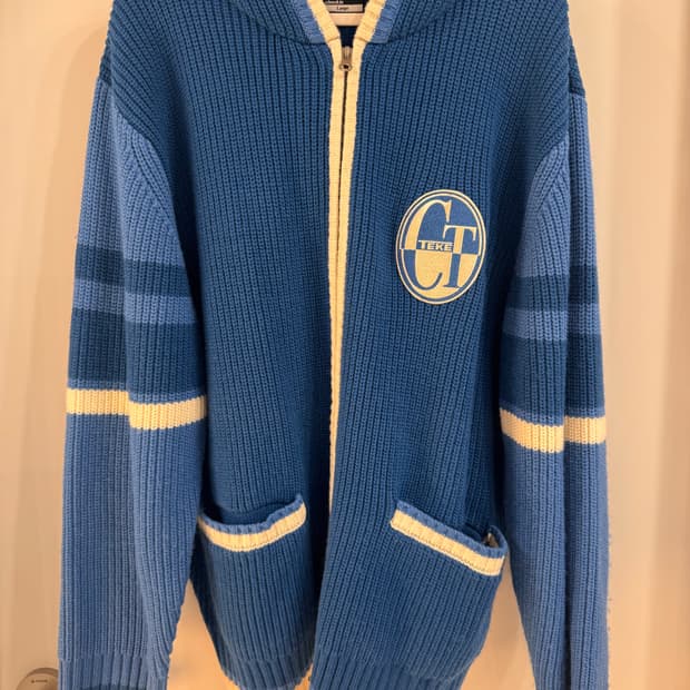 테켓 니트 집업 후드 L