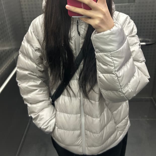 무신사 스탠다드 아이언 라이트 다운 자켓 패딩 라이트 그레이