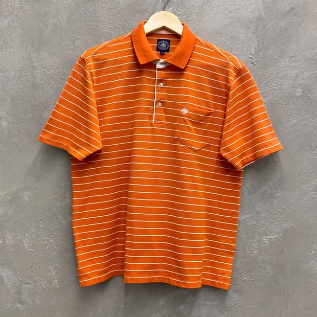 [L-XL] J.Press 제이프레스 오렌지 스트라이프 카라티