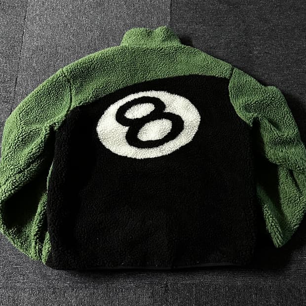 Stussy 스투시 리버시블 셰르파 8볼 플리스 자켓  XXL 