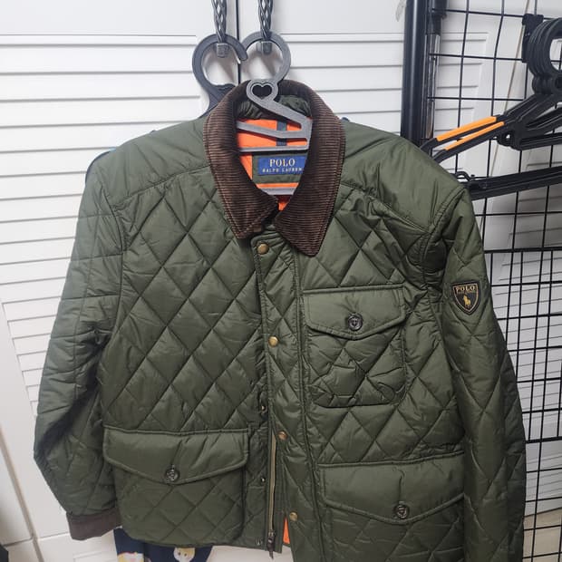 폴로랄프로렌 올리브 퀼팅M