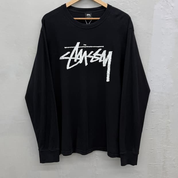 Stussy 빅 스탁로고 롱슬리브 티셔츠