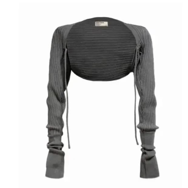 SOULSCOLOR Knit bolero 차콜그레이 볼레로