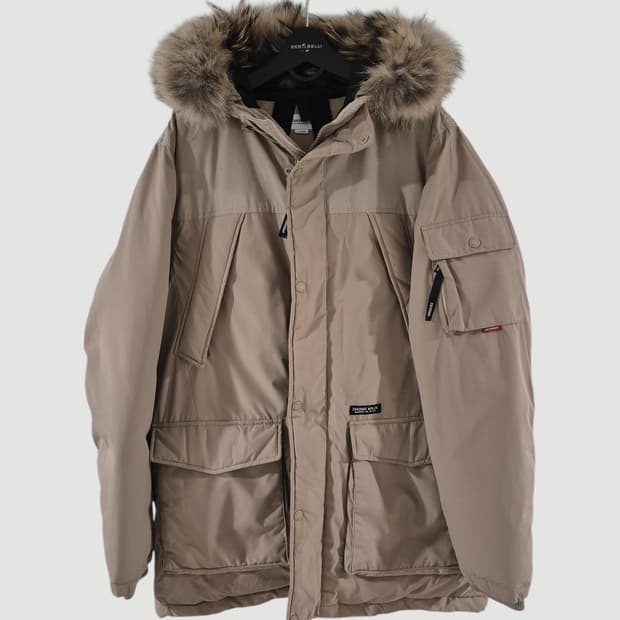 [100~105]커버낫 라쿤털 덕다운패딩 오버핏