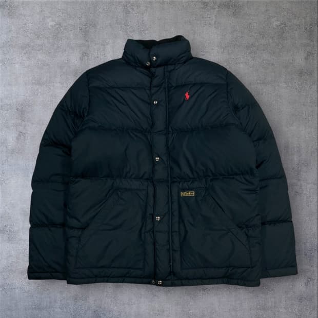 폴로 랄프 로렌 네이비 컬러 스몰 포니 덕다운 푸퍼 패딩