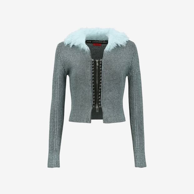 Adsb 앤더슨벨 레이스 업 니트 가디건