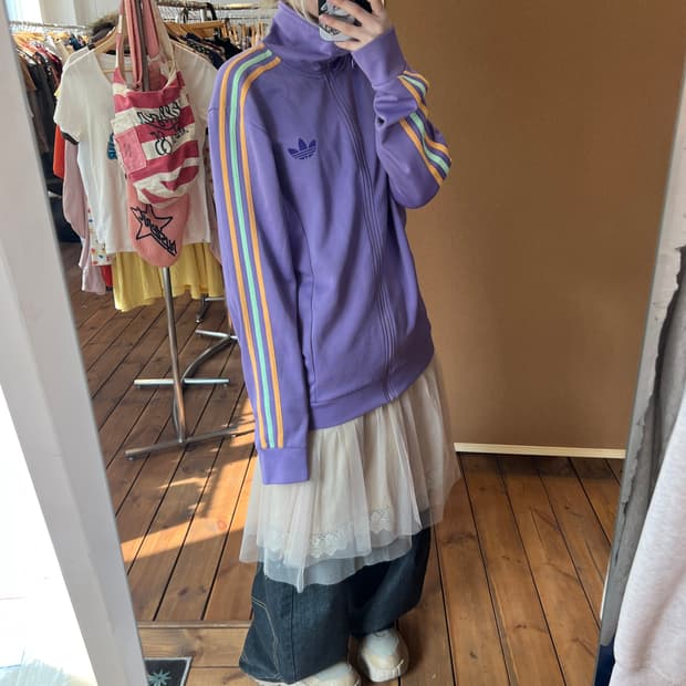 아디다스 파이어버드 연보라 져지