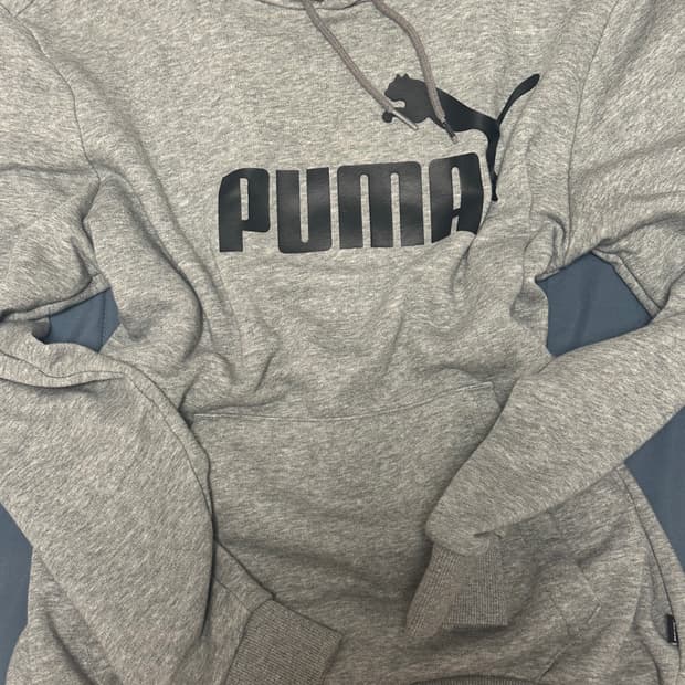 퓨마 후드티 빈티지 회색 그레이 데일리 루즈핏