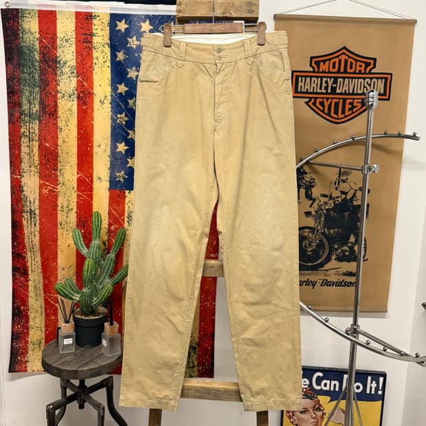 90s 요지야마모토 코튼트윌 구르카 워크팬츠 베이지 N865  