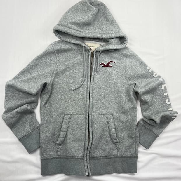 홀리스터 그레이 후드집업