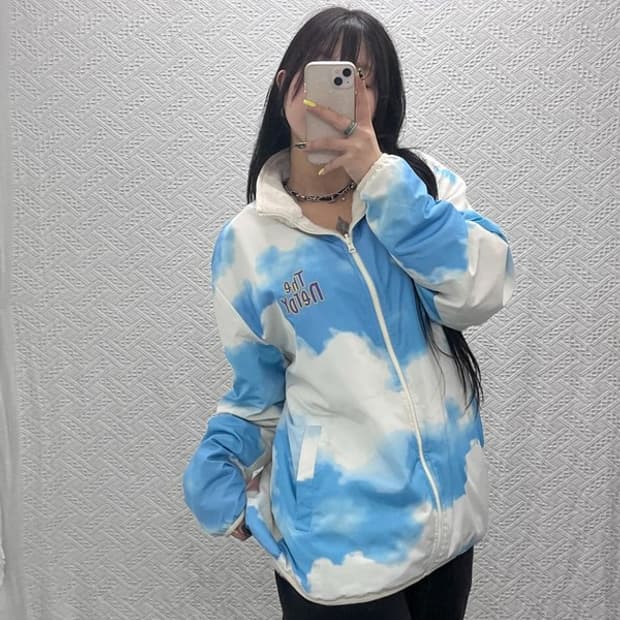 널디 레인보우 스카이 리버시블 양면 양털 후리스 110 C07447