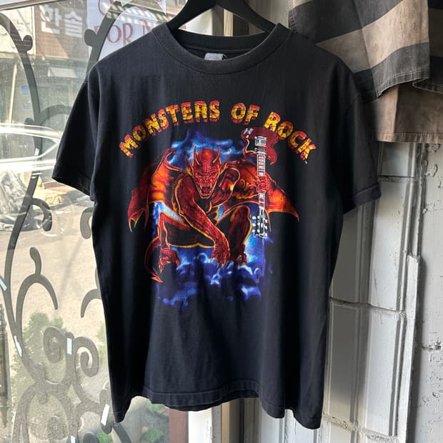 90's Monsters Of Rock 1991 티셔츠 빈티지 밴드티셔츠