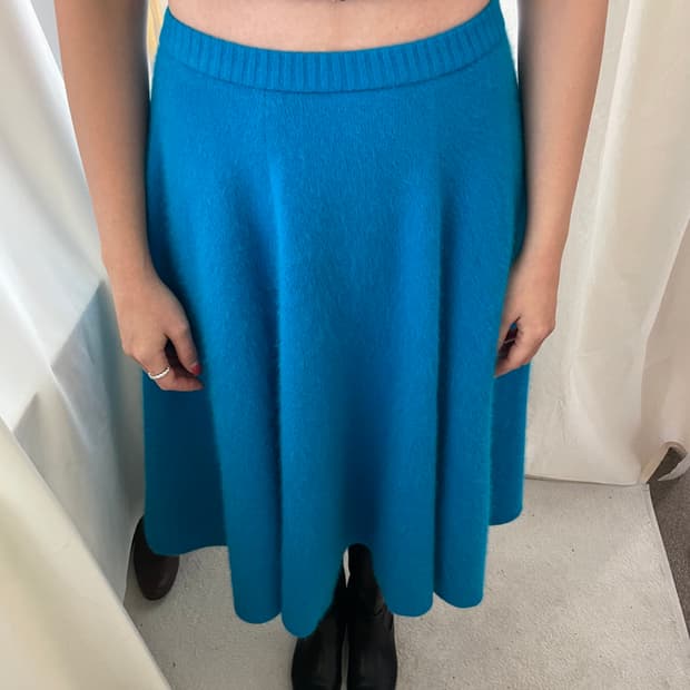 vintage angora banding flare skirt