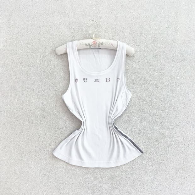 Burberry ♥ 버버리 로고 골지 슬리브리스