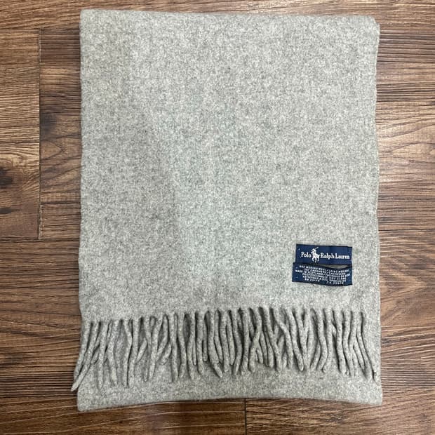 폴로 랄프로렌 울캐시미어 쁘띠 머플러 목도리 그레이