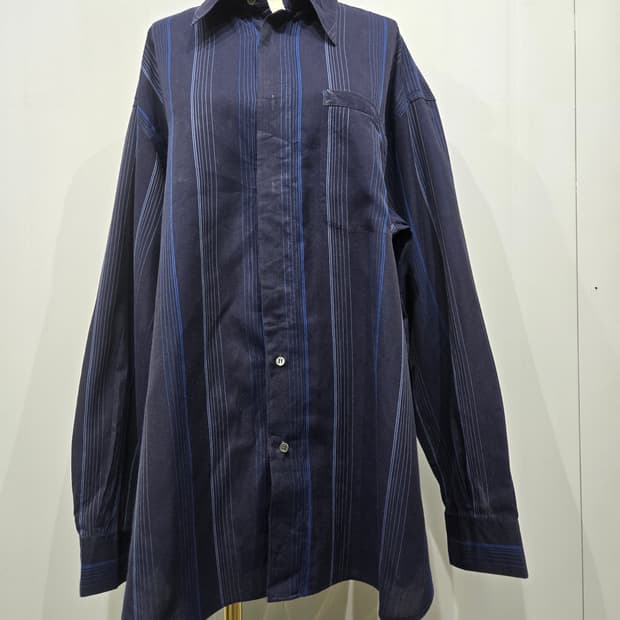 페라가모  네이비 스트라이프 셔츠 남방