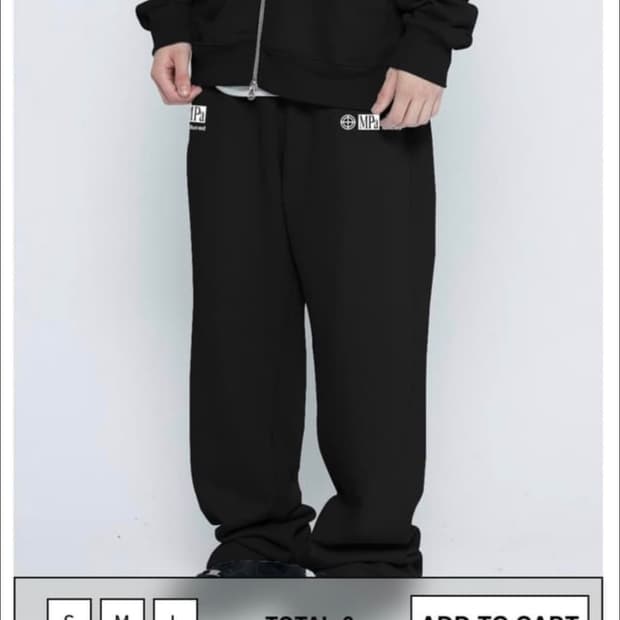 L) 플라스틱프로덕트 스웻 팬츠 블랙