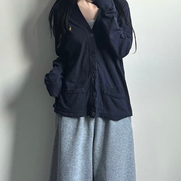 폴로 랄프로렌 네이비 니트 가디건