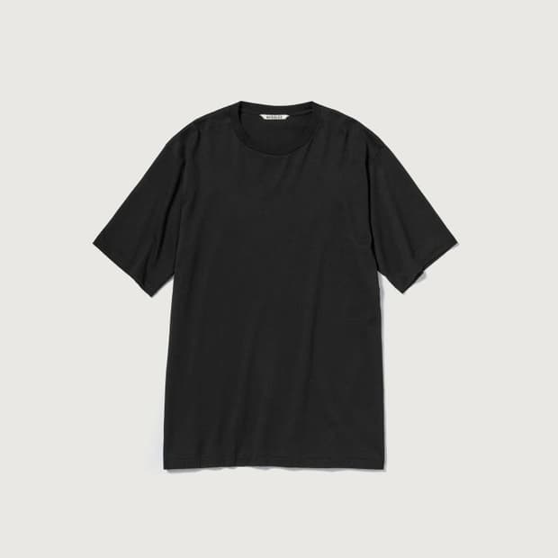 [4] 오라리 LUSTER PLAITING TEE 반팔 티셔츠 블랙
