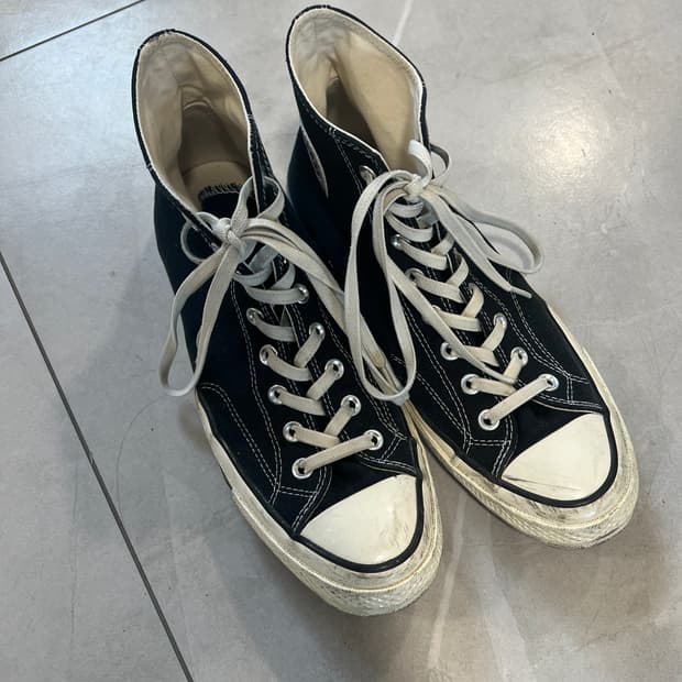 컨버스 하이 275 블랙(고무끈)