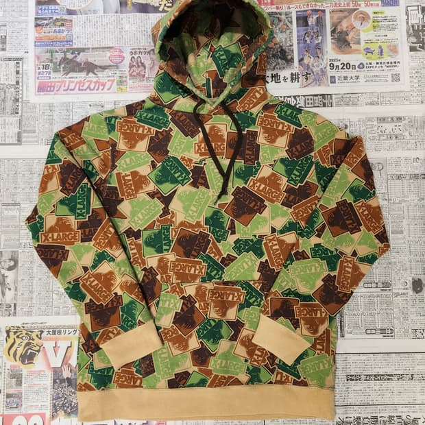 X-LARGE 카모패턴 후드 M