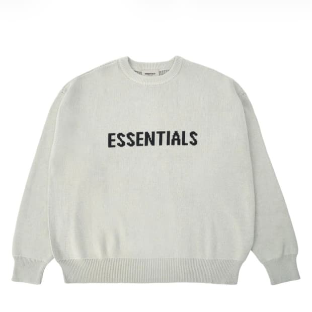 Essentials 에센셜 니트 풀오버 스웨터 콘크리트